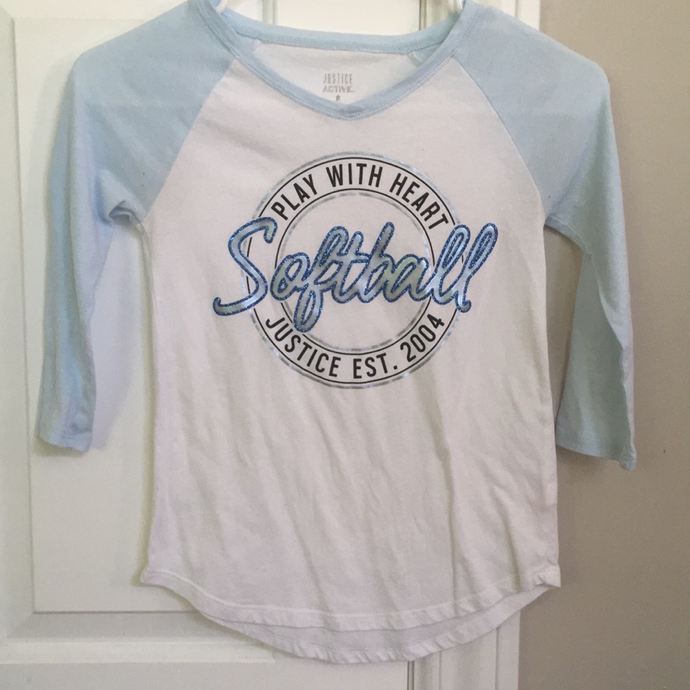 Justice softball shirt